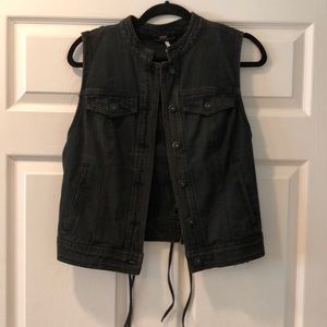 Free People Distressed Jean Vest
